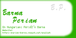 barna perian business card